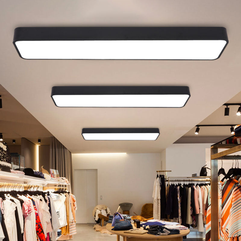 Rectangle Box Flush Mount Lights Modern Minimalist Style Acrylic Flush Light