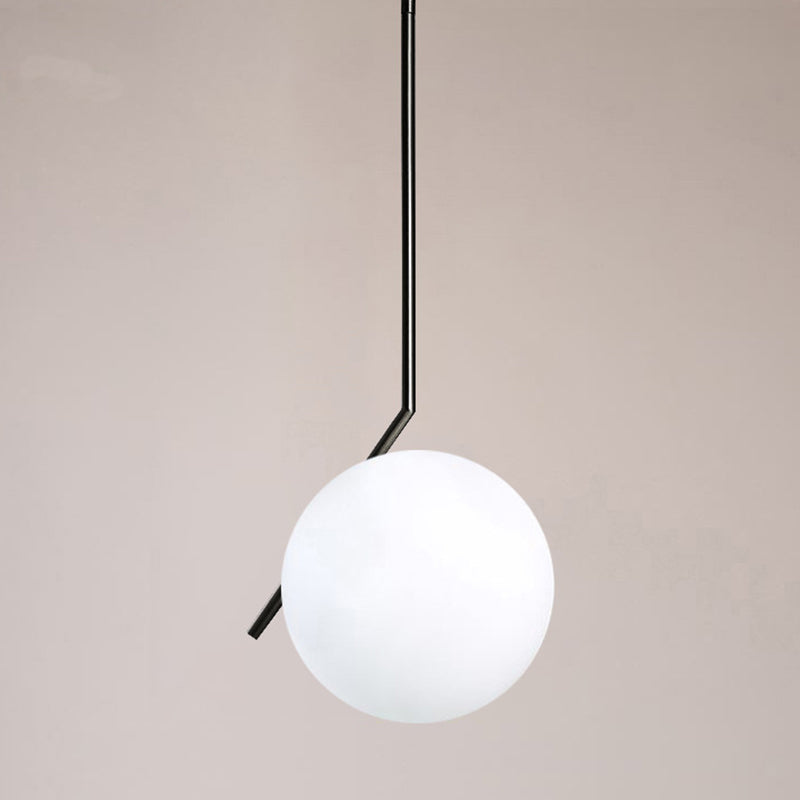 Crema Glass Globe Sospensione Lampada Minimalista 1 Lampada a sospensione per il ristorante