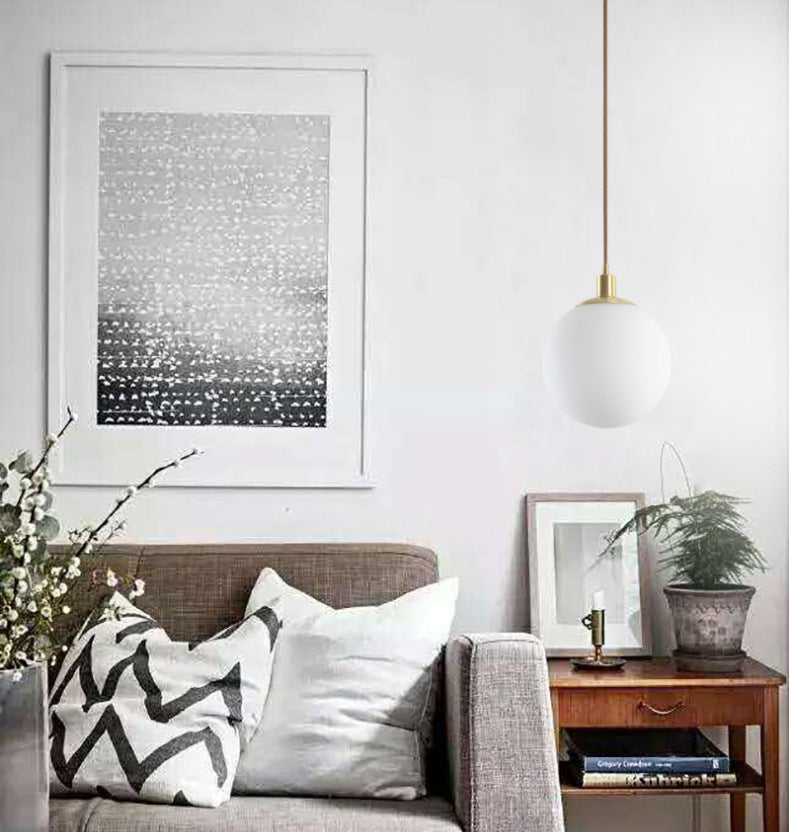 Sphärische Opalin-Glas-Suspensionsbeleuchtung einfach