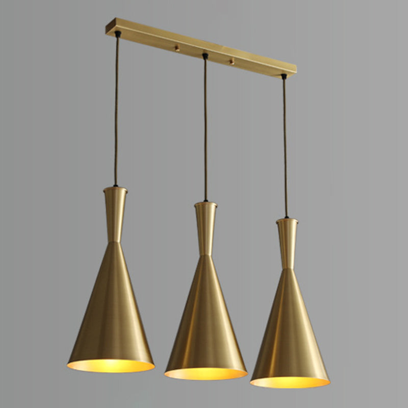 Horn Shaped Restaurant Hanging Light Metallic Postmodern Style Suspension Pendant Lamp