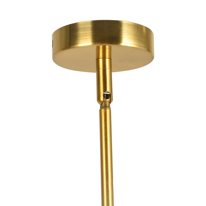 1-licht witte glasbol hanglamp gouden moderne stijl hangende verlichting met 43,3 "gesuspendeerde paal