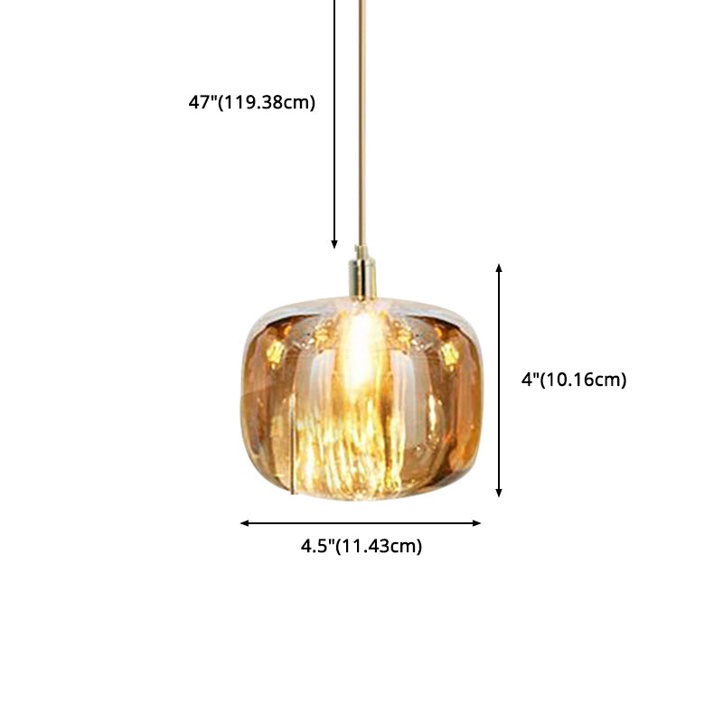 Glass Block Ceiling Pendant Light 1 Light Creative Hanging Light for Living Room Bar