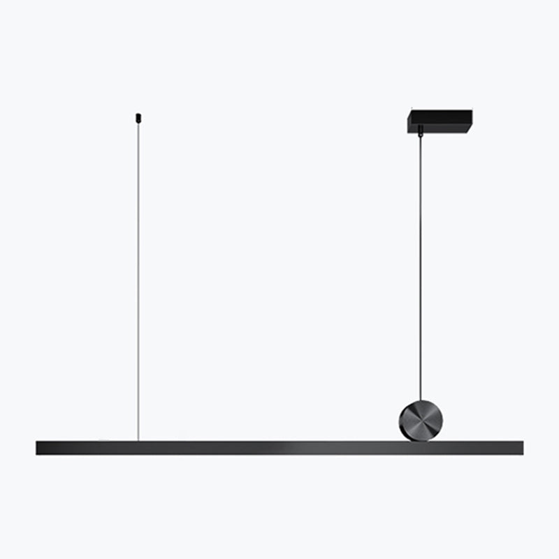 Modern Minimalist Style Linear Island Light Fixture Acrylic Chandelier Lamp