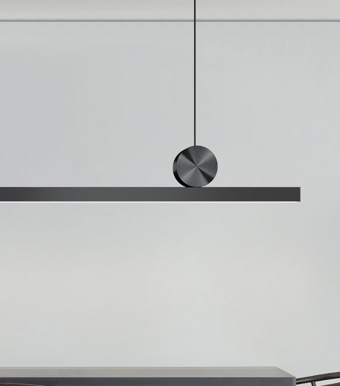 Modern Minimalist Style Linear Island Light Fixture Acrylic Chandelier Lamp