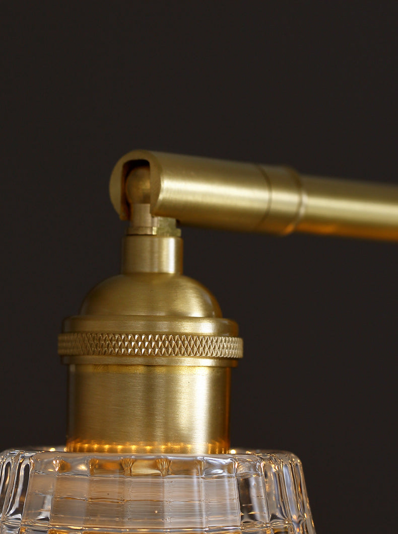 Mid Century Barrel Wall Mount Lighting Clear Glass Wall Mounted Light Fixture for Bedroom