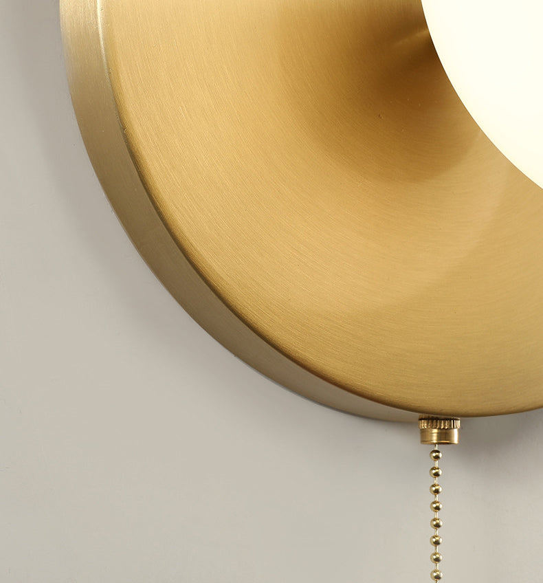 Simplicidad de latón apliques de pared de la noche con diseño de interruptor de mano de la lámpara de pared de 1 luces para el pasillo