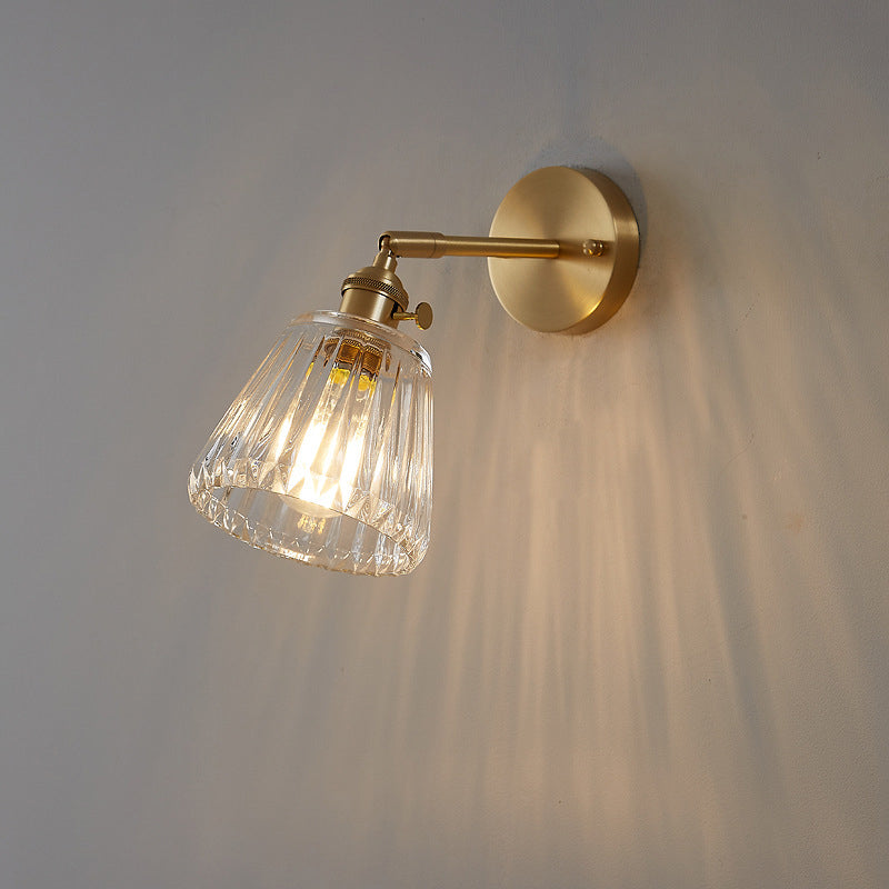 Ultramoderne beker wand gemonteerde lampen helder glazen wandmontage verlichtingsarmatuur voor slaapkamer