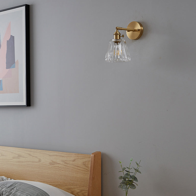 Ultramoderne beker wand gemonteerde lampen helder glazen wandmontage verlichtingsarmatuur voor slaapkamer