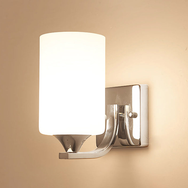 Ultra-moderne Zylinderwandleuchte milchigglaswandmontierte Leuchte für Schlafzimmer