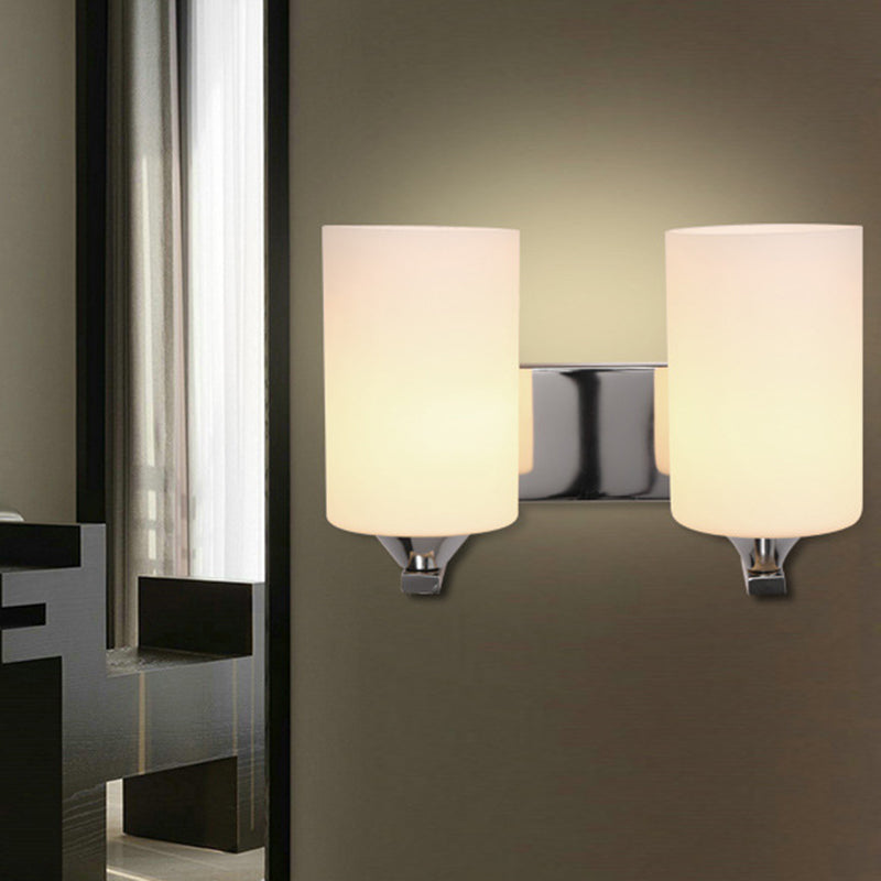 Ultra-moderne Zylinderwandleuchte milchigglaswandmontierte Leuchte für Schlafzimmer
