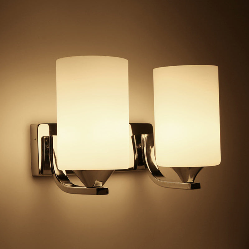 Ultra-moderne Zylinderwandleuchte milchigglaswandmontierte Leuchte für Schlafzimmer