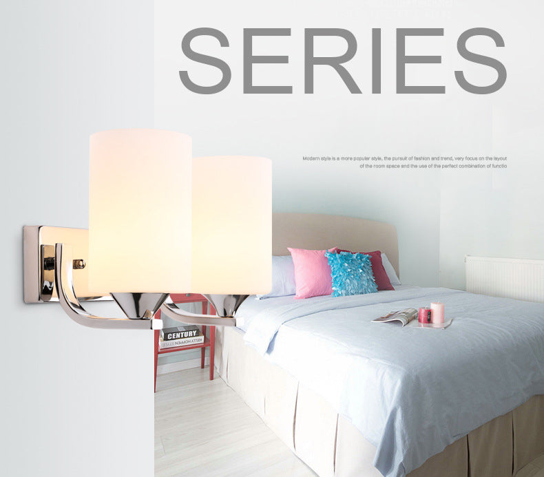 Ultra-moderne Zylinderwandleuchte milchigglaswandmontierte Leuchte für Schlafzimmer