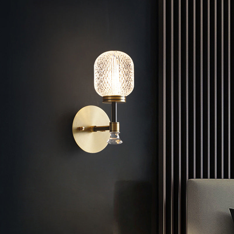 Modern Sphere Wall Mount Lighting Clear Glass Wall Mounted Lighting for Living Room