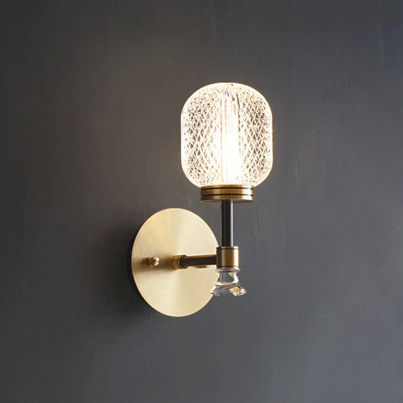 Modern Sphere Wall Mount Lighting Clear Glass Wall Mounted Lighting for Living Room