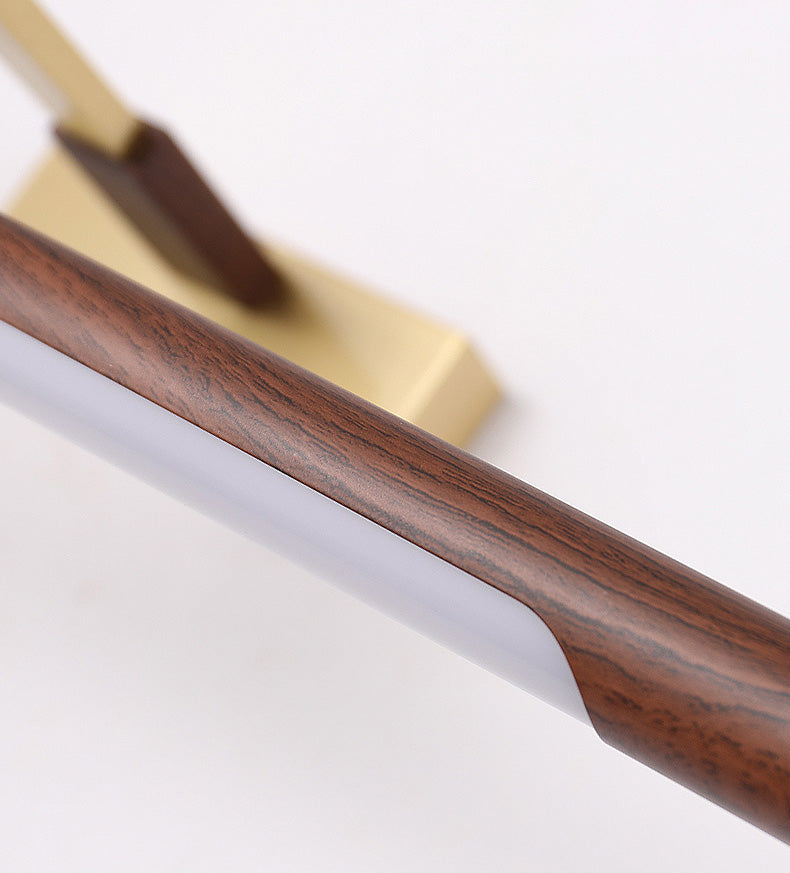 Linear Vanity Lighting Fixtures Modern Minimalist Style Wood Vanity Lights