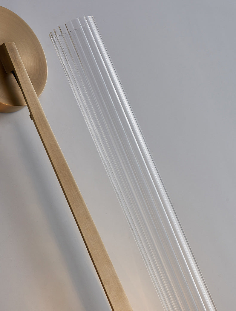 Cylinder Wall Mounted Lamps Postmodern Clear Glass Wall Sconce for Living Room