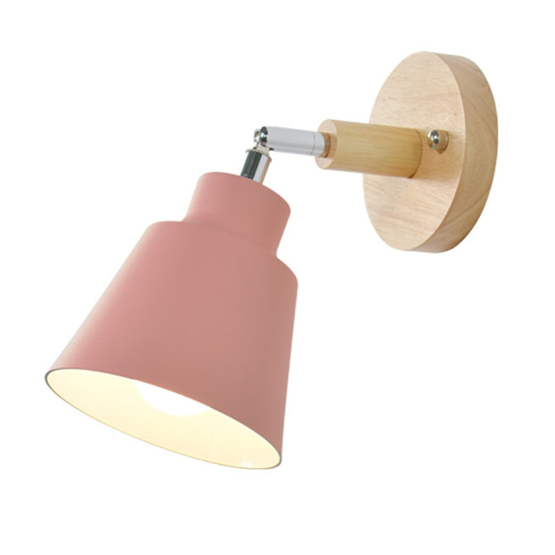 Cone Wall Mounted Lamp Modern Simplicity Macaron Aluminum Wall Mount Lamp for Living Room