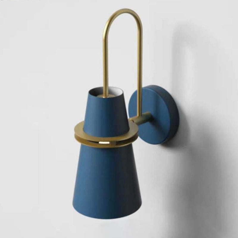 Lámparas de pared cónicas de estilo nórdico accesorios de iluminación de pared metálica para dormitorio