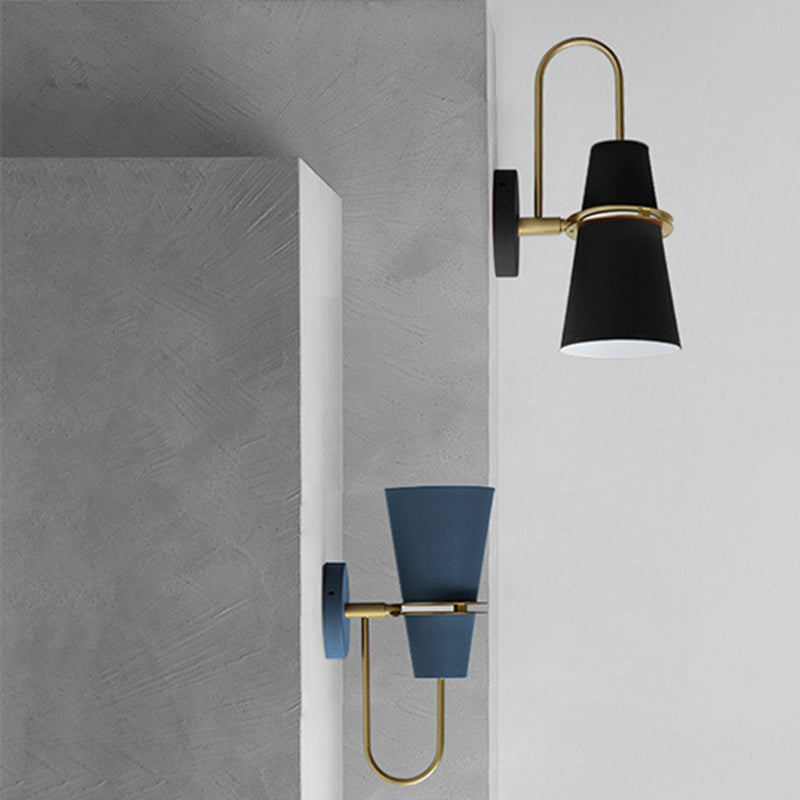 Lámparas de pared cónicas de estilo nórdico accesorios de iluminación de pared metálica para dormitorio