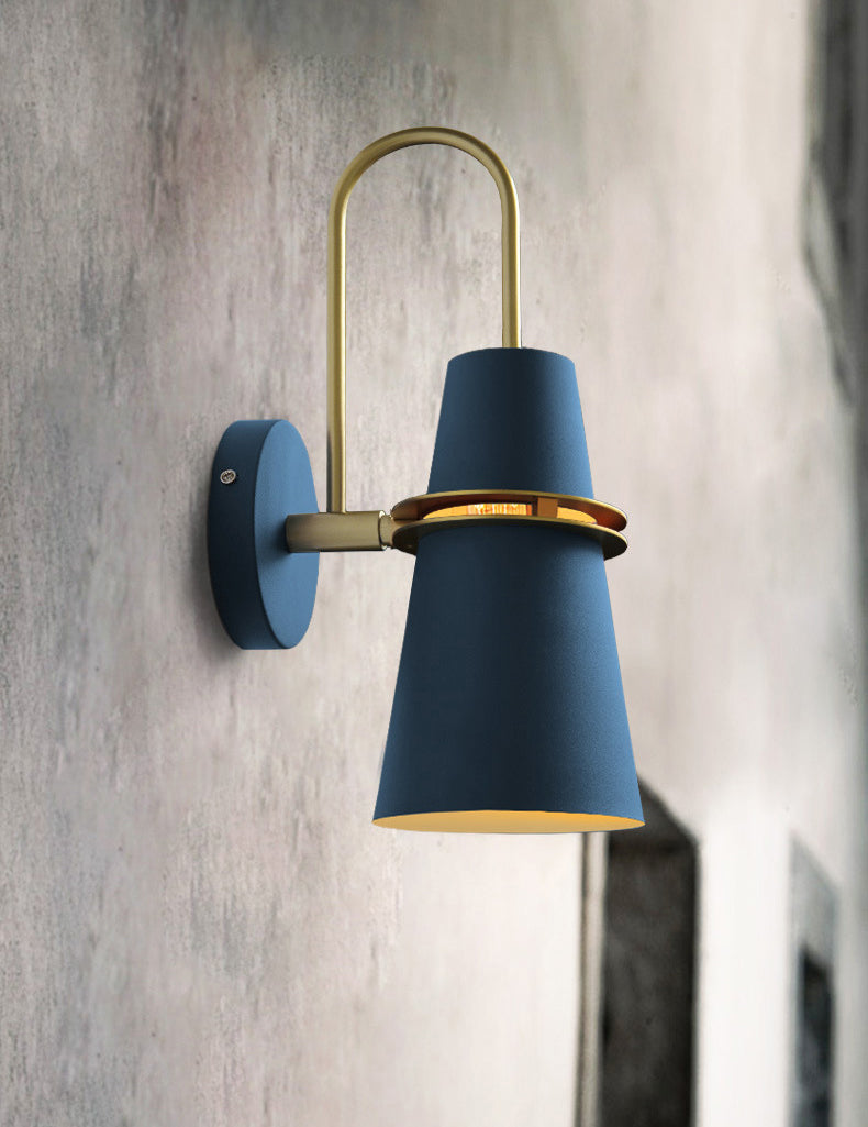 Lámparas de pared cónicas de estilo nórdico accesorios de iluminación de pared metálica para dormitorio