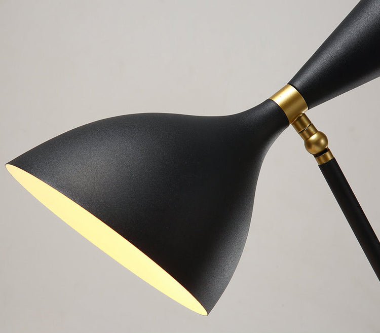 Nordic Macaron Double Cone-Shaped Wall Light Sconce Metallic Wall Light Fixtures for Bedroom