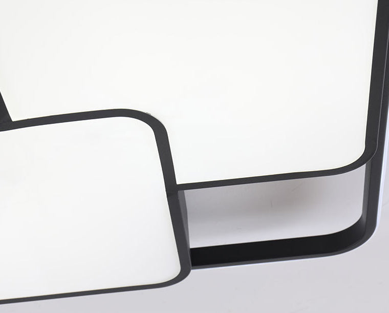 Quadrilateral Shape Flush Ceiling Light Fixture Modern Minimalist Style Acrylic Flush Light