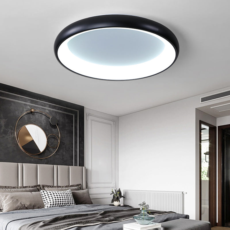 Moderne ronde ringinbouw plafondlamp van metaal