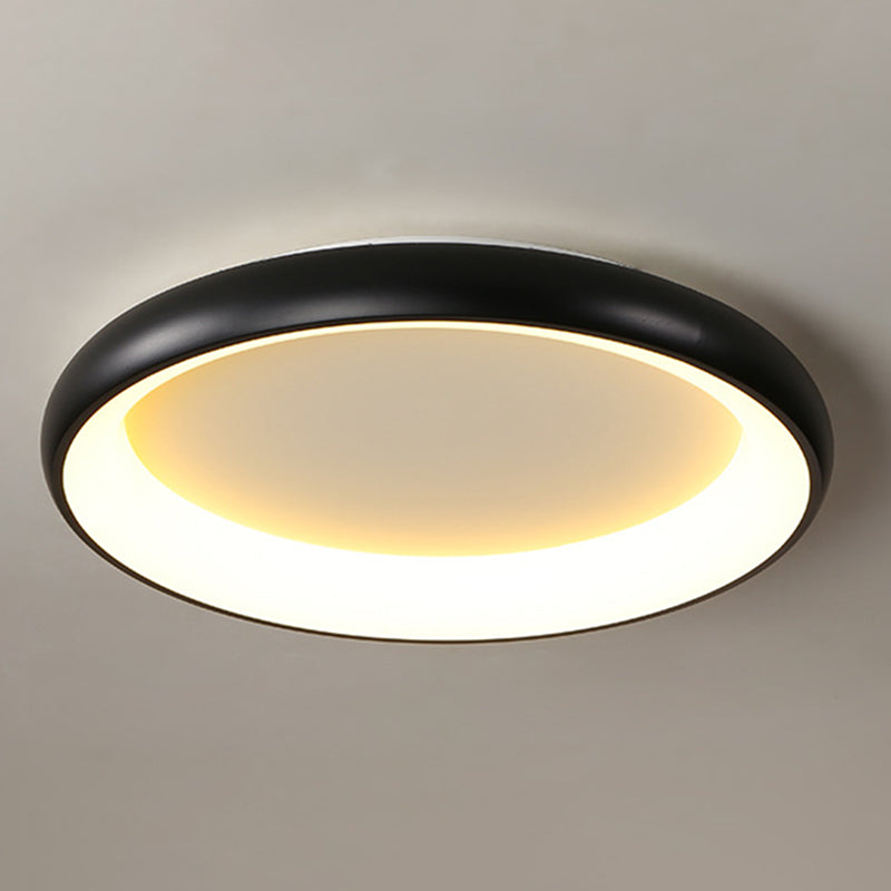Moderne ronde ringinbouw plafondlamp van metaal