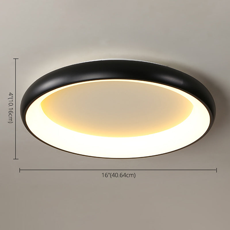 Moderne ronde ringinbouw plafondlamp van metaal