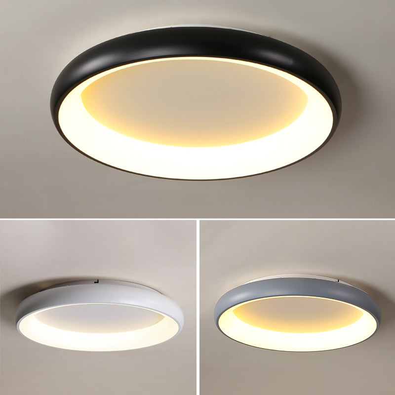 Moderne ronde ringinbouw plafondlamp van metaal