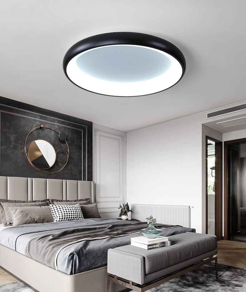 Moderne ronde ringinbouw plafondlamp van metaal