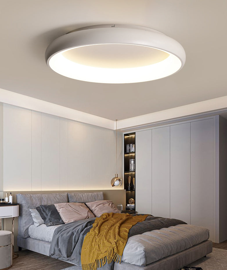 Moderne ronde ringinbouw plafondlamp van metaal