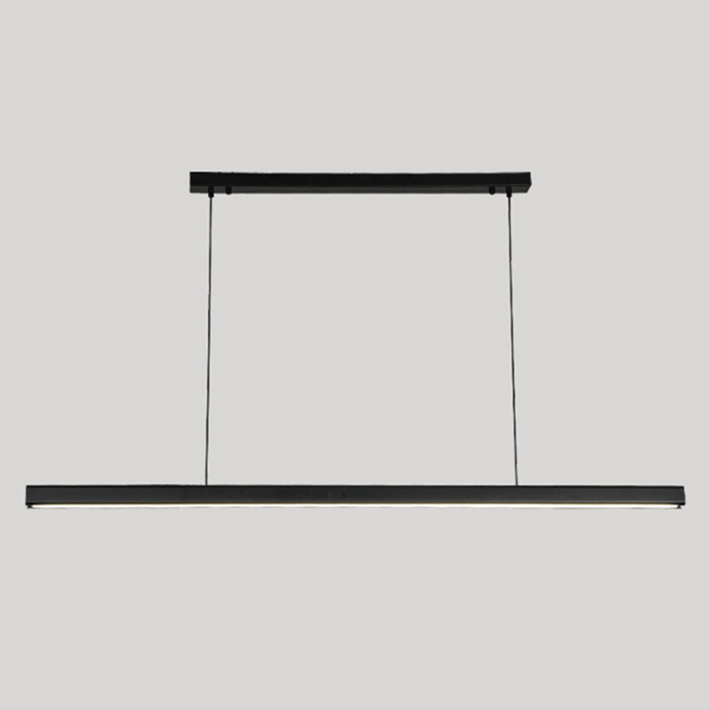 Modern Minimalist Style Linear Island Light Fixture Wood Pendant Light