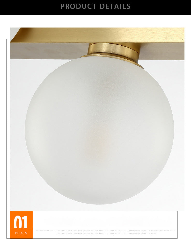 Light de plafond sphérique d'île sphérique d'île Gold linéaire moderne pour table