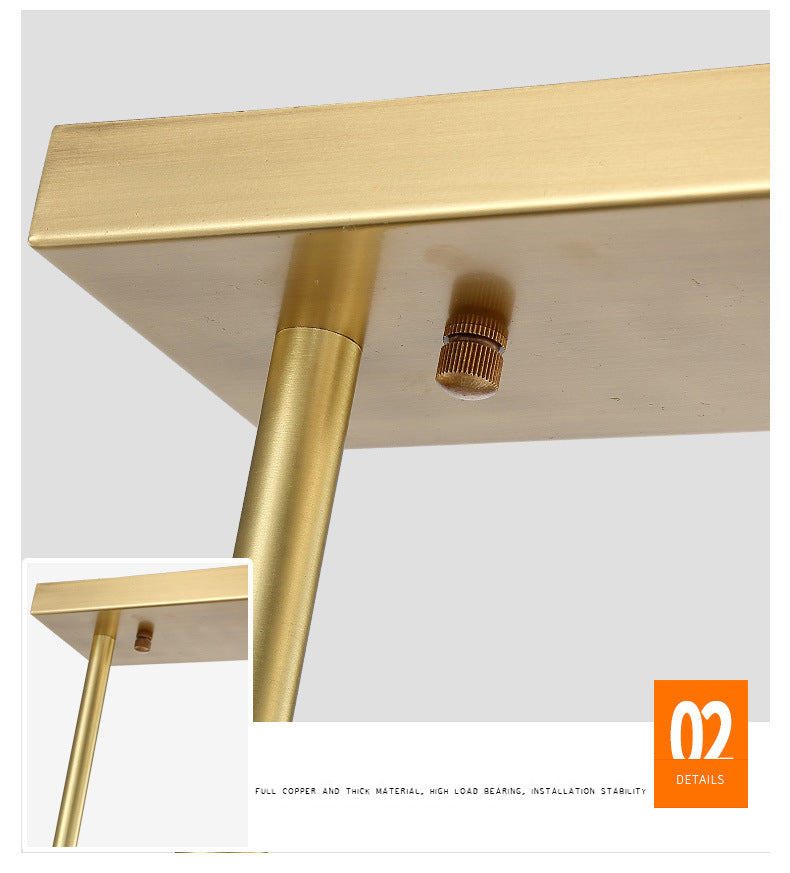 Light de plafond sphérique d'île sphérique d'île Gold linéaire moderne pour table