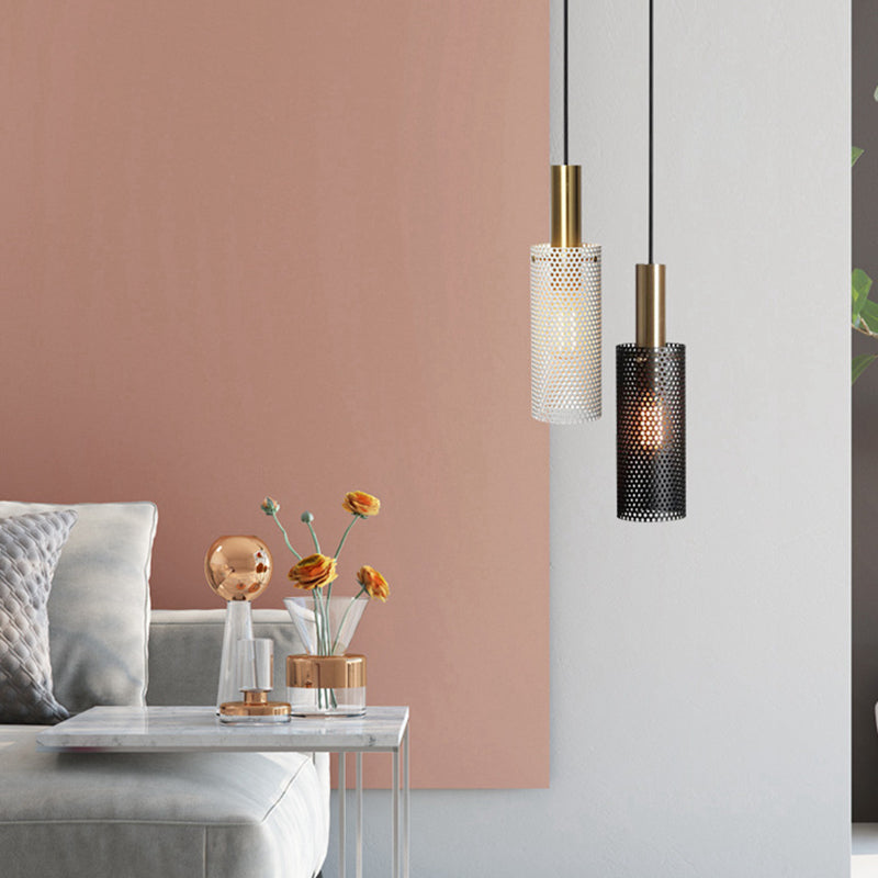 Witte honingraat hanger lamp postmodern 1-licht metaalhanglicht voor slaapkamer