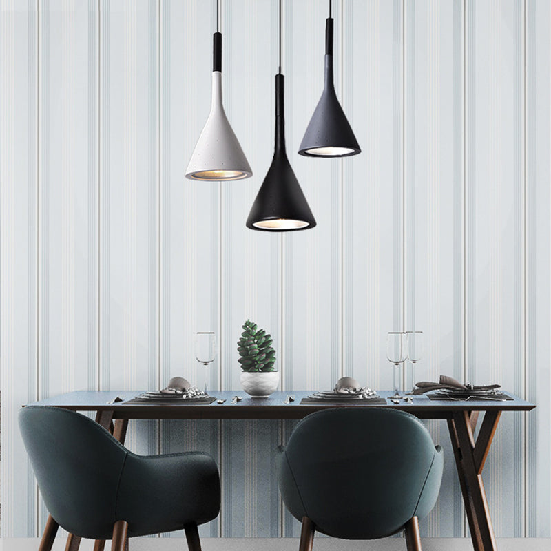 5.9 "brede macaroon mini hangend licht met hars kegel schaduw moderne stijl enkele lampverlichting voor slaapkamer