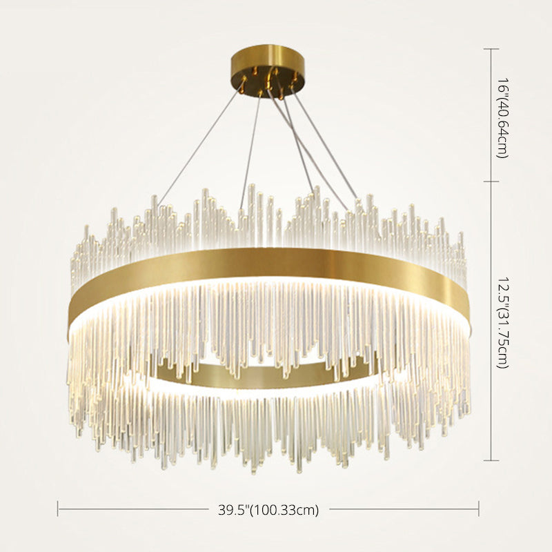 Luci a soffitto cilindriche a sospensione Lampada sospesa in stile di lusso moderno