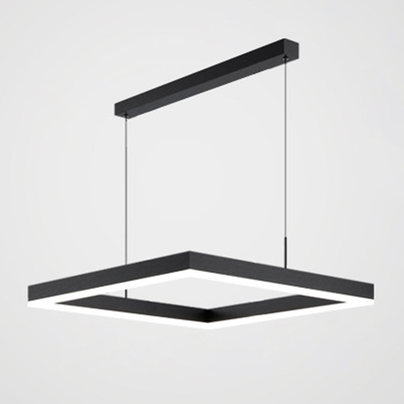 Square Pendant Light Fixture Modern Minimalist Style Acrylic Pendant Light