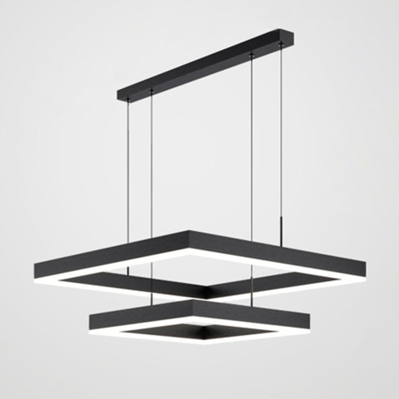 Square Pendant Light Fixture Modern Minimalist Style Acrylic Pendant Light