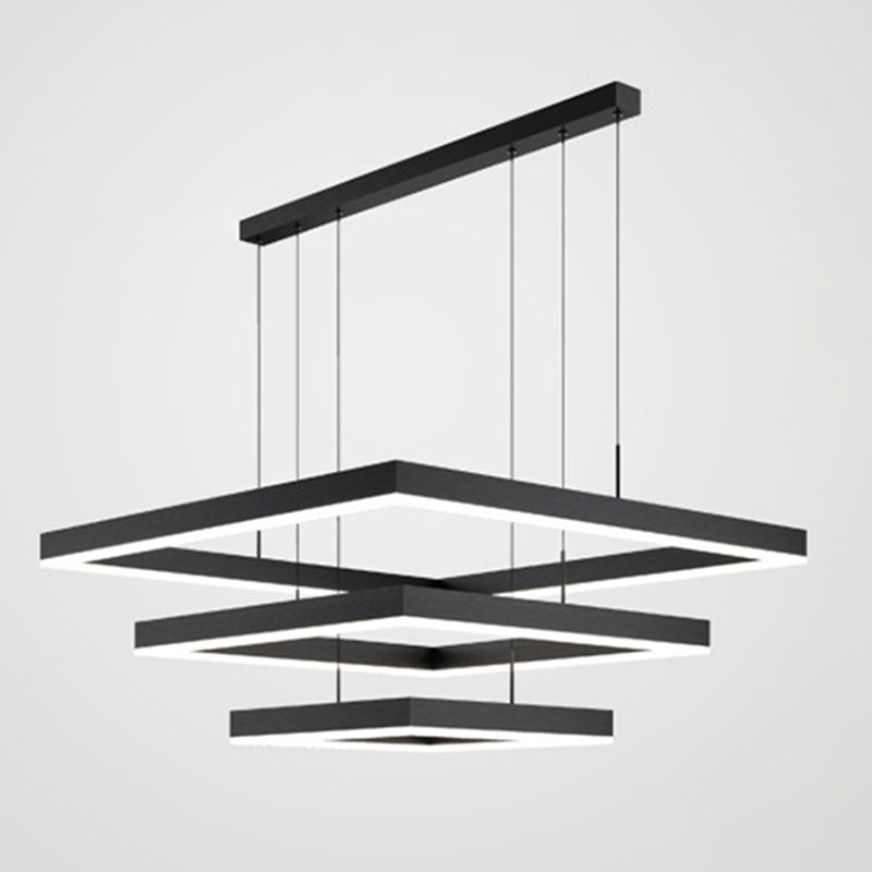 Square Pendant Light Fixture Modern Minimalist Style Acrylic Pendant Light