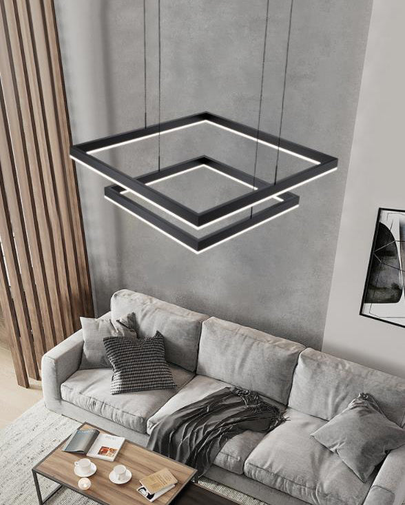 Square Pendant Light Fixture Modern Minimalist Style Acrylic Pendant Light