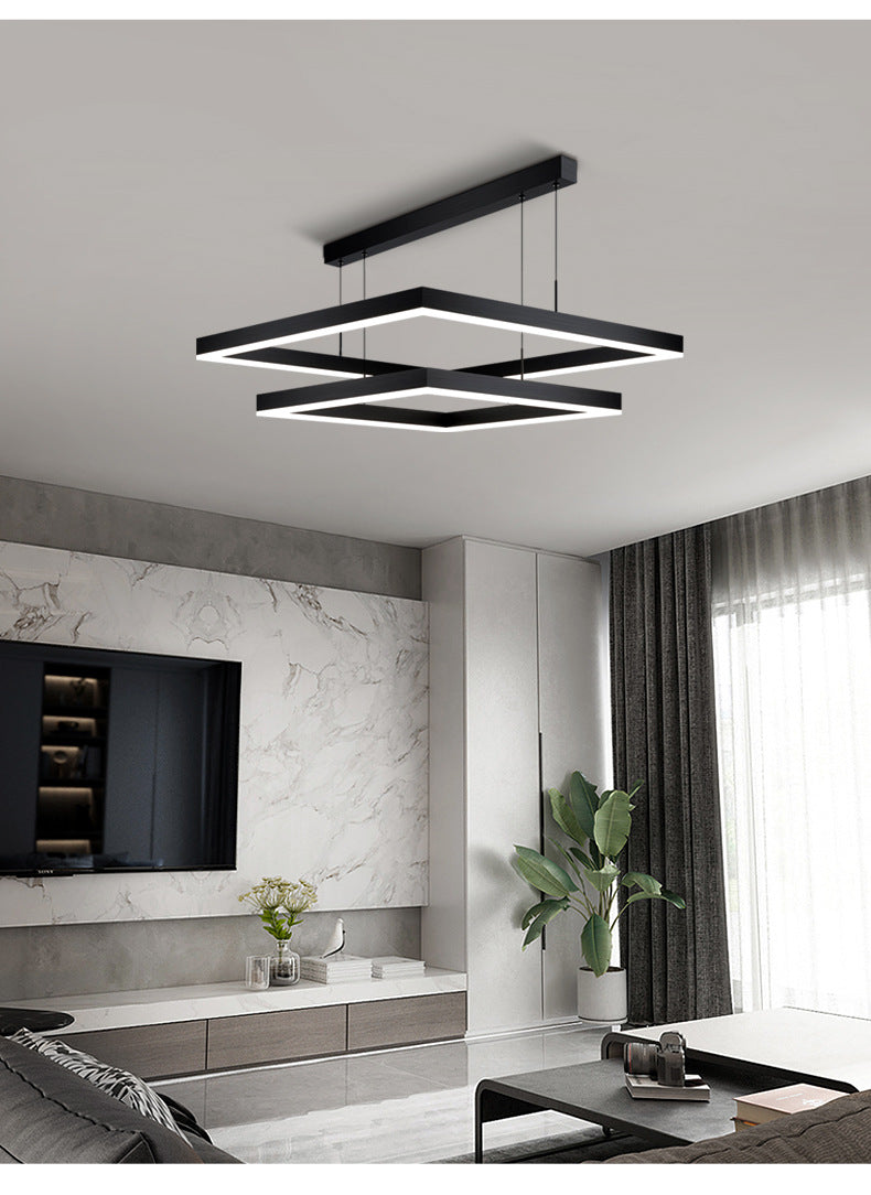 Square Pendant Light Fixture Modern Minimalist Style Acrylic Pendant Light