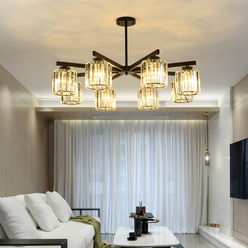 Lichte moderne luxe stijl verticale hanger verlichtingsarmaturen kristal hanglampje