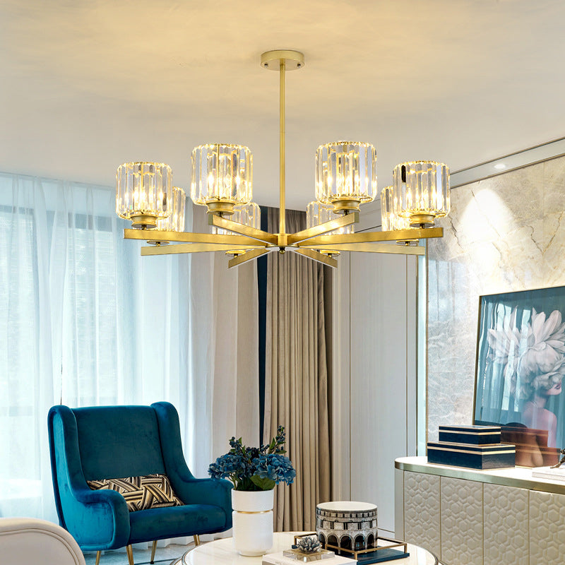 Lichte moderne luxe stijl verticale hanger verlichtingsarmaturen kristal hanglampje