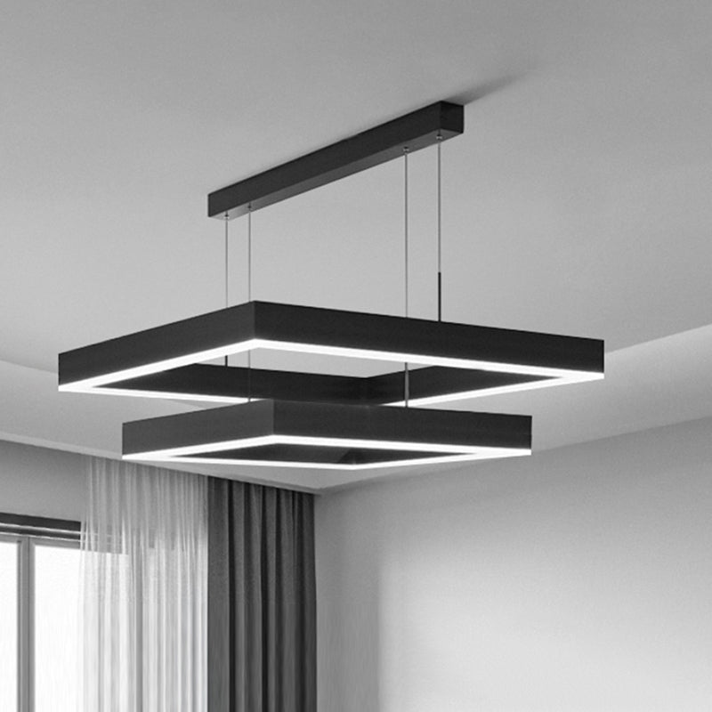 Multi-Tier Pendant Light Fixture Modern Minimalist Style Aluminum Pendant Lights