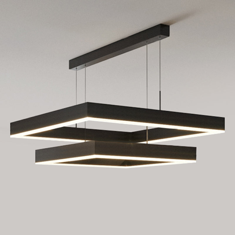 Multi-Tier Pendant Light Fixture Modern Minimalist Style Aluminum Pendant Lights
