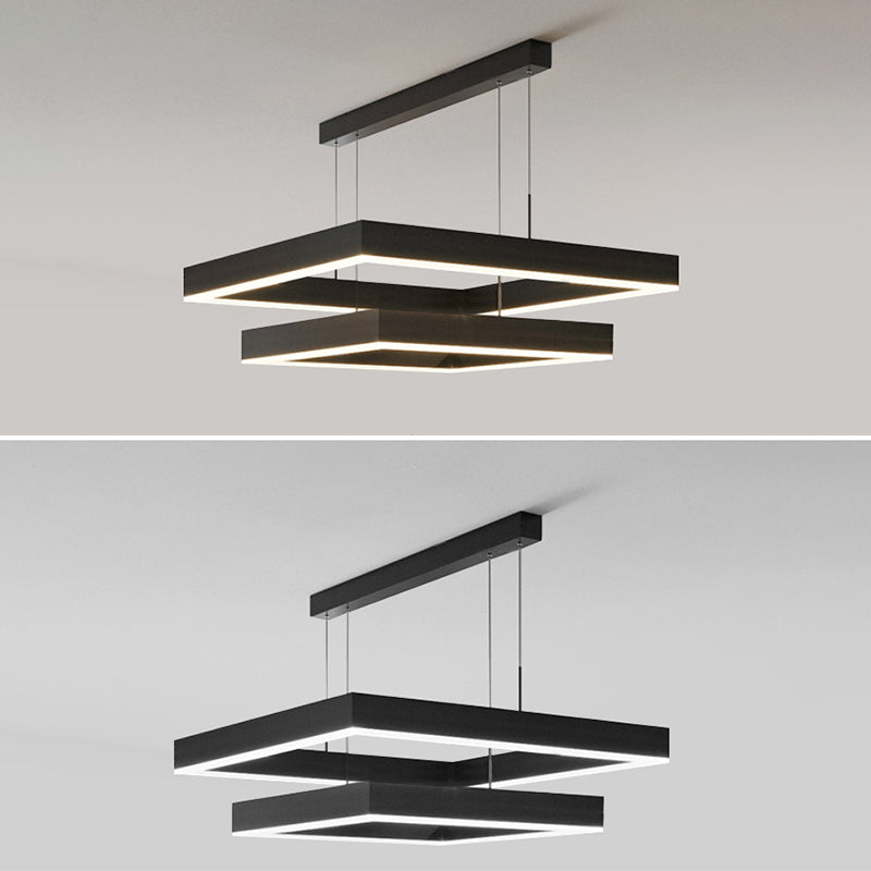 Multi-Tier Pendant Light Fixture Modern Minimalist Style Aluminum Pendant Lights