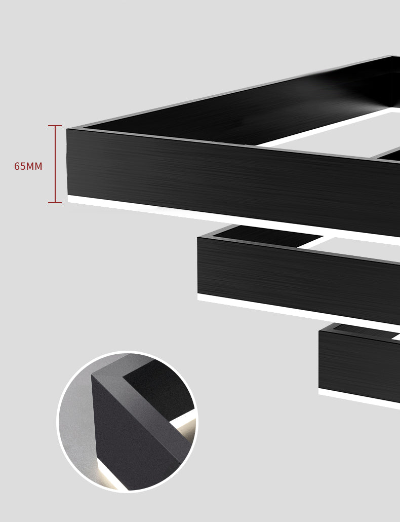 Multi-Tier Pendant Light Fixture Modern Minimalist Style Aluminum Pendant Lights