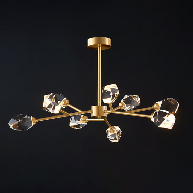 Postmodern Luxury Style Spray Pendant Chandelier Crystal Hanging Lamp